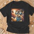 2024 Total Solar Eclipse Dog Taking Selfie Wearing Glasses T-Shirt Gifts for Old Men
