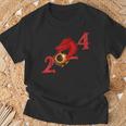 2024 Year Of The Dragon And Total Solar Eclipse T-Shirt Gifts for Old Men