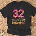 32 Jahre Alter Geburtstag Prinzessin Blume Ist Mein 32 Geburtstag T-Shirt Geschenke für alte Männer