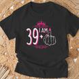 I Am 39 Plus 1 Middle Finger 39Th Women's Birthday T-Shirt Gifts for Old Men