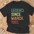 41 Years Old Legend Since March 1983 41Th Birthday T-Shirt Gifts for Old Men