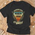 44 Cumpleaños Nacido En Marzo De 1980Intage 44 Años Camiseta unisex Regalos para ancianos