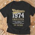 49 Jahre Oldtimer 1974 Vintage 49Th Birthday Black T-Shirt Geschenke für alte Männer