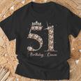 51 Year Old Its My 51St Birthday Queen Diamond Heels Crown T-Shirt Gifts for Old Men