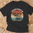 57Th Birthday Man Legends Are Im Marz 1967 T-Shirt Geschenke für alte Männer
