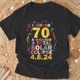 70Th Birthday Turning 70 April 8Th Total Solar Eclipse 2024 T-Shirt Gifts for Old Men