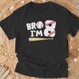 8Th Birthday Boy Bro I'm 8 Year Old Baseball Theme T-Shirt Gifts for Old Men