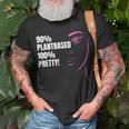 90 Plant-Based 100 Pretty -Plant-Based Or Vegan Diet T-Shirt Gifts for Old Men