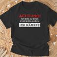 Achtung Ich Bin Zu Fett Zum Weglauf T-Shirt Geschenke für alte Männer