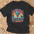 Adventure Begins At Your Library Summer Hot Balloon 2024 T-Shirt Gifts for Old Men