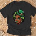 African American Female Leprechaun Black St Patrick's Day T-Shirt Gifts for Old Men