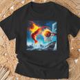 Ai Shrimp Dunking On Shark T-Shirt Gifts for Old Men