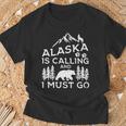 Alaska Is Calling And I Must Go Cool Alaska Vacation T-Shirt Gifts for Old Men