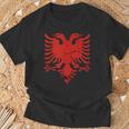 Albania Flag Albanian Eagle Albania T-Shirt Geschenke für alte Männer