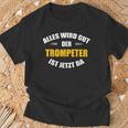Alles Wird Gut Trumpeter Herren-T-Shirt in Schwarz, Musikliebhaber Design Geschenke für alte Männer