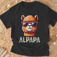 Alpapa Alpaka Lamaatertagsgeschenk Papa Spruchatertag T-Shirt Geschenke für alte Männer