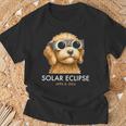 America Totality Solar Eclipse 2024 Cute Doodle Dog Dad Mom T-Shirt Gifts for Old Men
