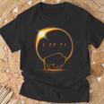 American Bison Buffalo Solar 2024 Eclipse T-Shirt Gifts for Old Men