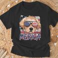 American Flag Merica Labrador Retriever 4Th Of July Boys T-Shirt Gifts for Old Men