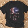 American Flag Usa Us Skull T-Shirt Geschenke für alte Männer