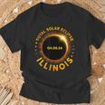 American Total Solar Eclipse April 8 2024 Illinois Totality T-Shirt Gifts for Old Men