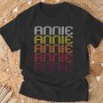 Annie Retro Wordmark Pattern – Vintage Style T-Shirt Geschenke für alte Männer