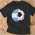 Argentinien Flagge Fußball Kinder Fußball Papa Sport T-Shirt Geschenke für alte Männer