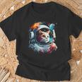 Astronaut Cat Or Space Cat On Galaxy Cat Lover T-Shirt Gifts for Old Men
