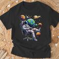 Astronaut Gamer Space Gaming System Planets T-Shirt Gifts for Old Men