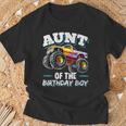 Aunt Of The Birthday Boy Monster Truck Birthday Party T-Shirt Gifts for Old Men