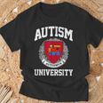 Autism Awareness University Puzzle Pieces Support Autismus T-Shirt Gifts for Old Men