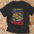 Autism Baseball The World Needs All Kinds Of Players T-Shirt Gifts for Old Men