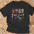 Autism Dare To Be Yourself Dabbing Superheroes Boys T-Shirt Gifts for Old Men