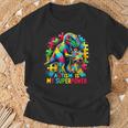 Autism Is My Superpower Autism Kid Colorful Puzzle Dinosaur T-Shirt Gifts for Old Men
