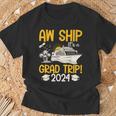 Aw Ship It's A Graduation Trip 2024 Senior Graduation 2024 T-Shirt Gifts for Old Men