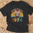 Awesome Since March 1974 Vintage Cat 50Th Birthday T-Shirt Gifts for Old Men