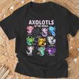 Axolotl Kawaii Axolotls Of The World Axolotl Animals T-Shirt Gifts for Old Men