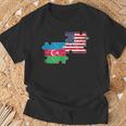 Azerbaijan Usa Vintage Flag American Azerbaijani T-Shirt Gifts for Old Men