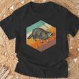 Badger Retro Badger Vintage Badger T-Shirt Geschenke für alte Männer