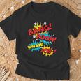 Bang Boom Pow Wham Comic Bubbles T-Shirt Gifts for Old Men