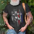 Baseball American Flag Patriotic Catcher 4Th Of July T-Shirt Gifts for Old Men