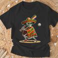 Baseball Skeleton Mexican Sombrero Cinco De Mayo T-Shirt Gifts for Old Men