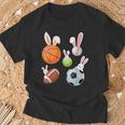 Basketball Baseball Football Soccer Sports Easter Bunny T-Shirt Gifts for Old Men