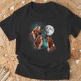 Basset Hound Howling At The Moon Basset Hound T-Shirt Gifts for Old Men
