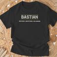 Bastian Der Mann Der Mythos Die Legend German Language Black T-Shirt Geschenke für alte Männer