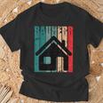 Bauherr Hausbau Eigenheim Vintage Slogan Immobilie T-Shirt Geschenke für alte Männer