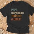 Bbq Papa Repariert Komöstet Und Grillt For Dad T-Shirt Geschenke für alte Männer