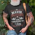 Beaver Blood Runs Through My Veins Vintage Family Name T-Shirt Gifts for Old Men