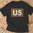 Berlin U-Bahn Line U5 Souvenir S T-Shirt Geschenke für alte Männer