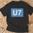 Berlin U-Bahn Line U7 Souvenir T-Shirt Geschenke für alte Männer